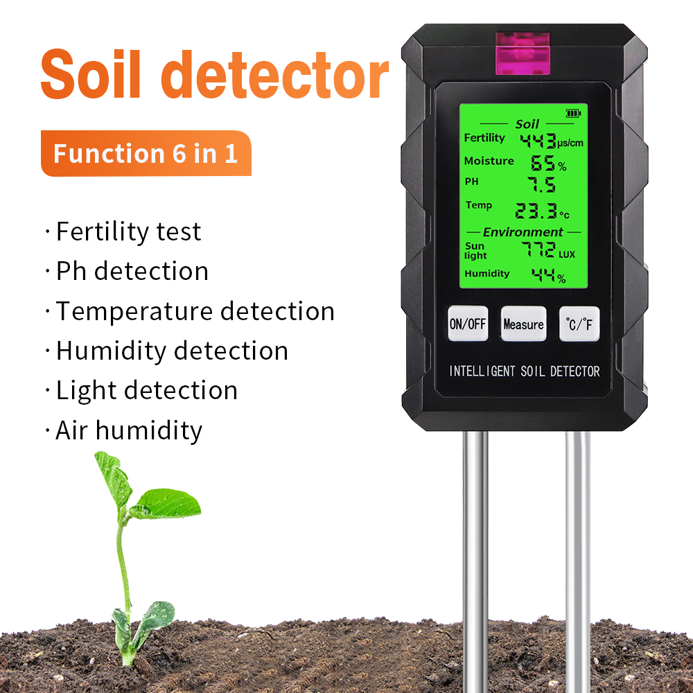 6 in 1 Digital Soil Tester Mul - Ph Meter Digital Water Tester ulasan dan harga