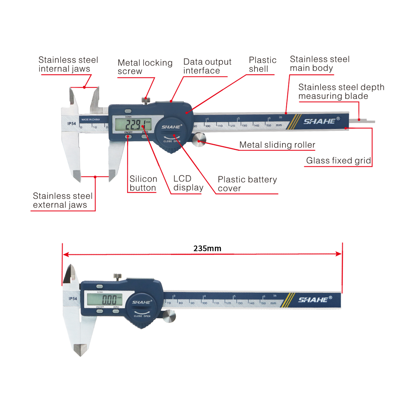 Hardened Stainless Steel 100/1 - Digital Caliper 150Mm Stainless Steel ulasan dan harga