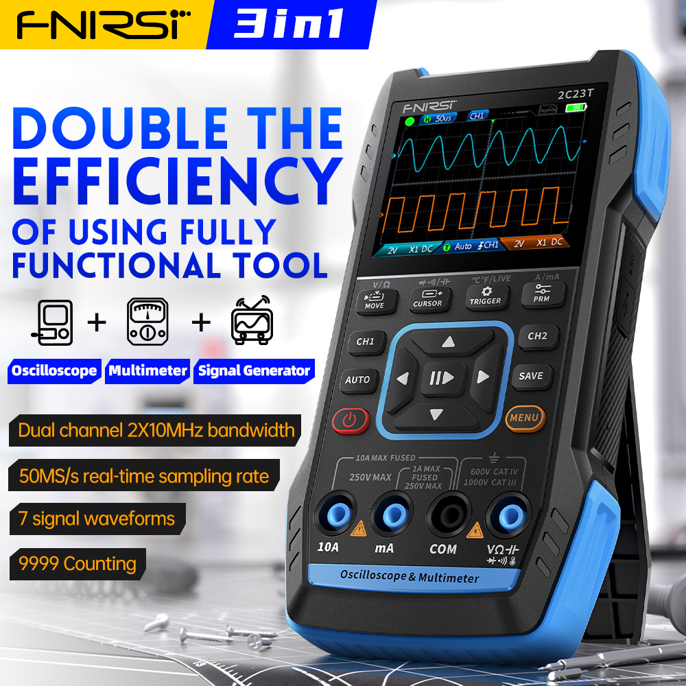 2C23T 3-in-1 Digital Oscillosc - Fnirsi Digital Oscilloscope Handheld ulasan dan harga