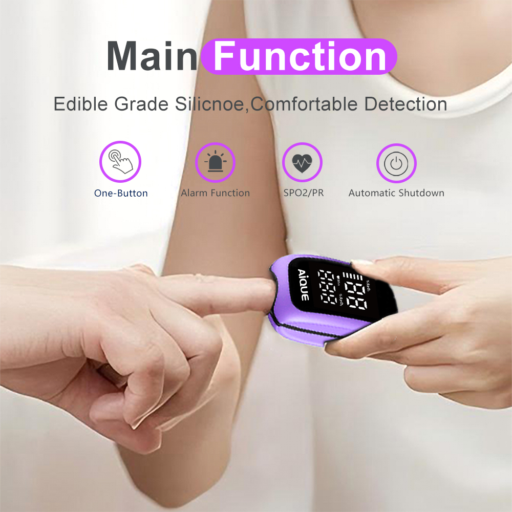 AiQUE Purple Rechargeable Oxim - Pulse Oximeter Fingertip Rechargeable ulasan dan harga