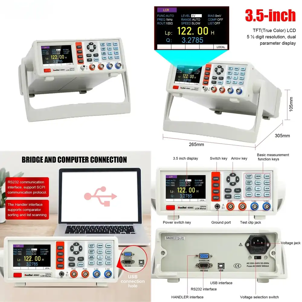 Digital LCR Meter Desktop Capa - Test Instruments ulasan dan harga